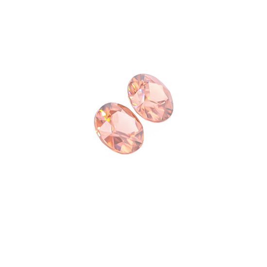Natural Rose Zircon Pair 4.93 Total Carat Weight
