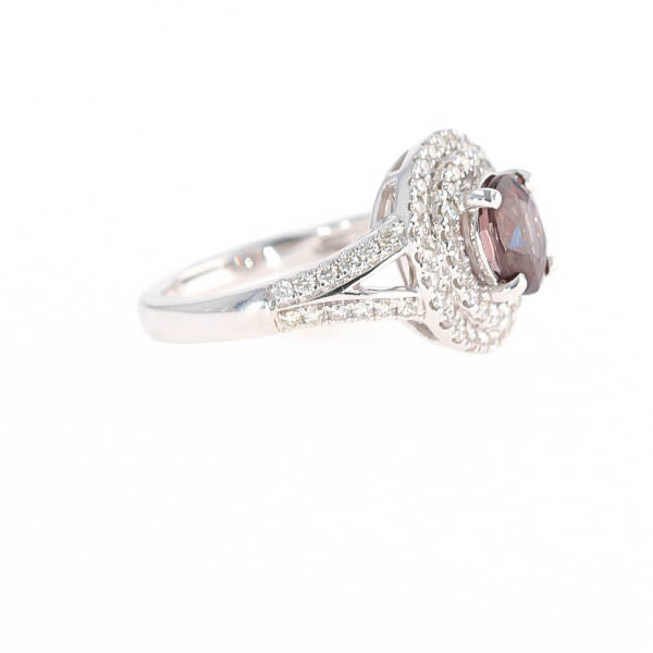 Natural Color Change Garnet and Diamond Ring