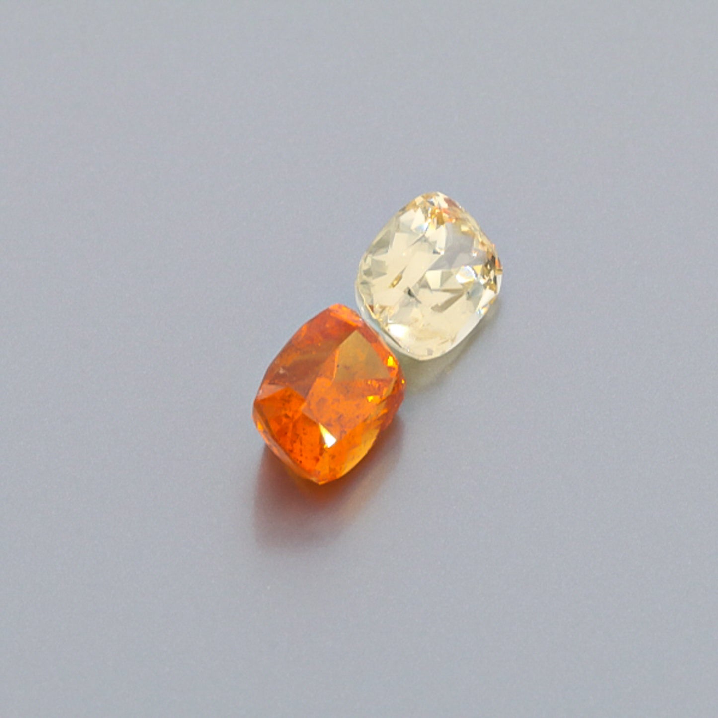 Natural Canary And Mandarine Garnet Pair 8.42 Carats