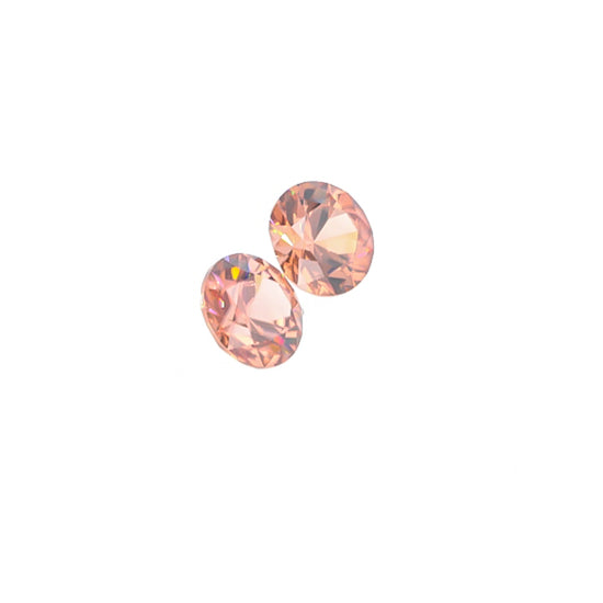 Natural Rose Zircon Pair 4.98 Total Carat Weight