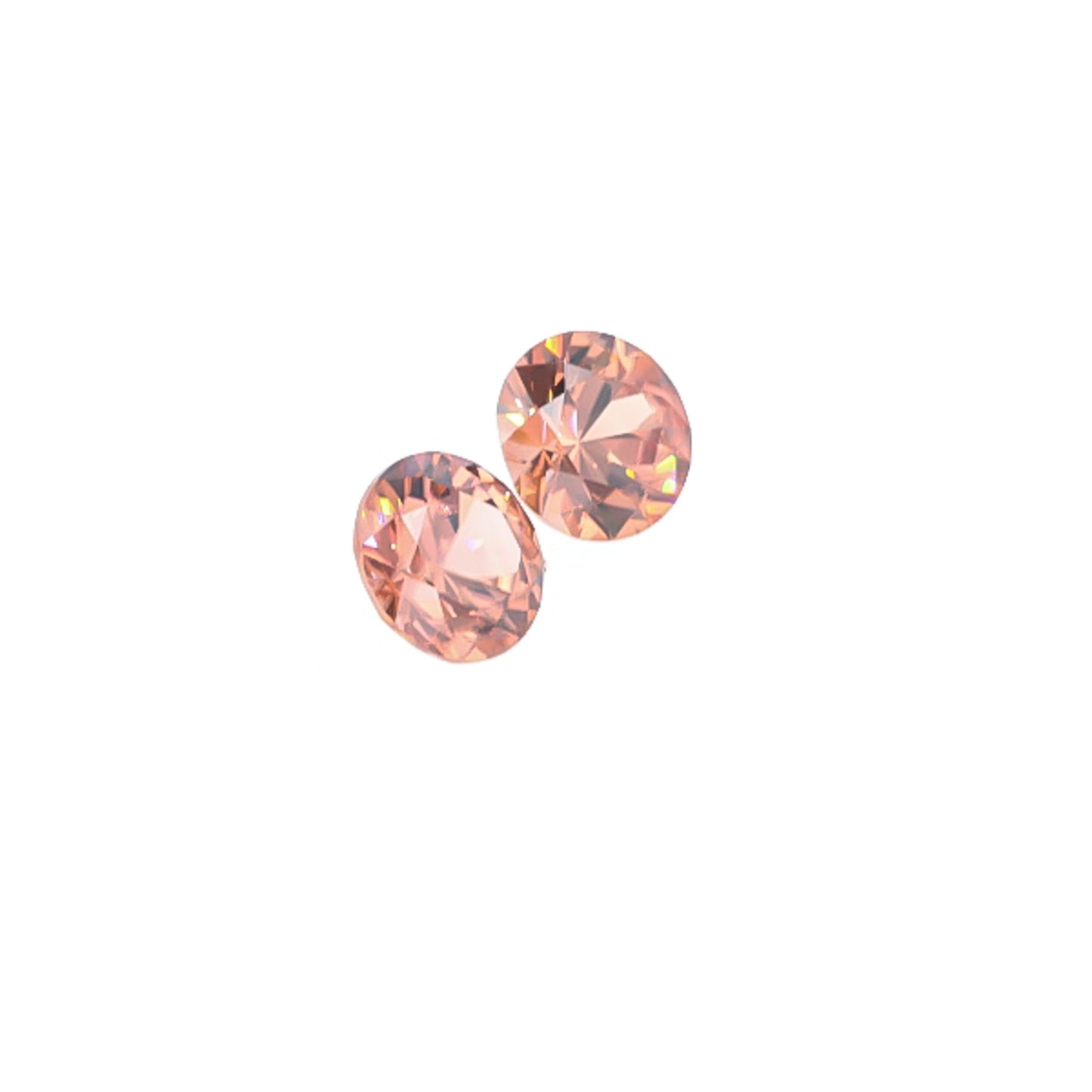 Natural Rose Zircon Pair 4.98 Total Carat Weight