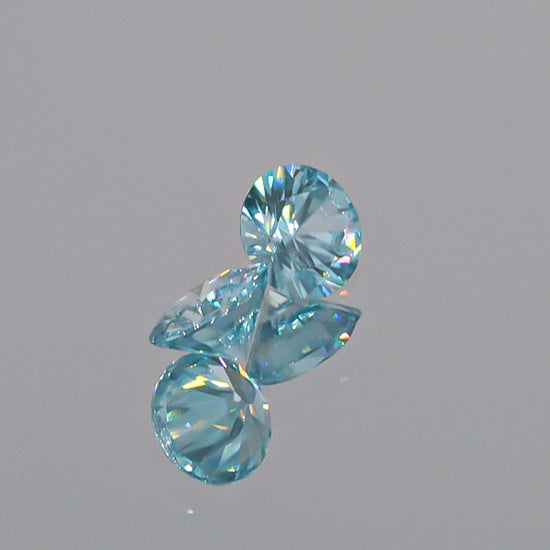 Load image into Gallery viewer, Natural Blue Zircon Pair 3.32 Total Carats
