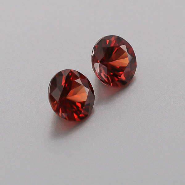 Natural Red Zircon Pair 6.72 Total Carats