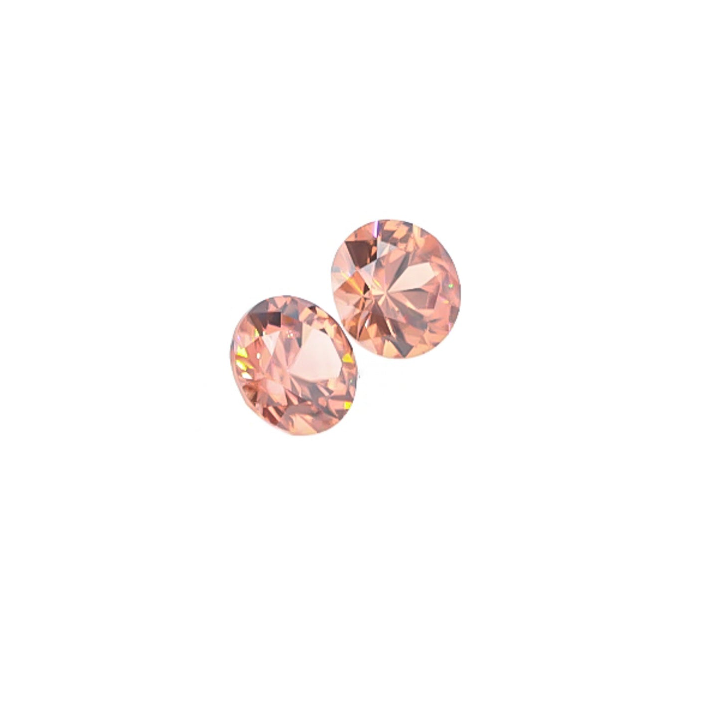 Natural Rose Zircon Pair 4.98 Total Carat Weight