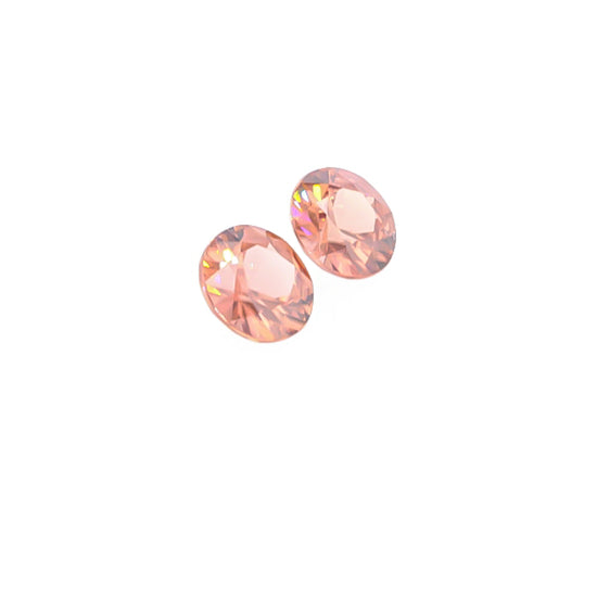 Natural Rose Zircon Pair 4.93 Total Carat Weight