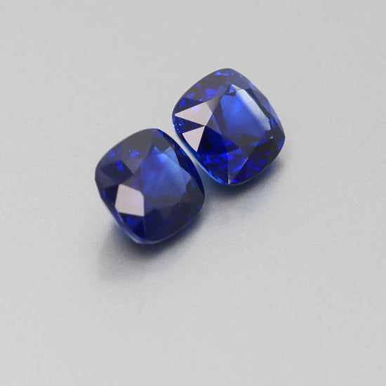 Natural Vivid Blue Sapphire Pair 10.50 Carats GRS Report Pending