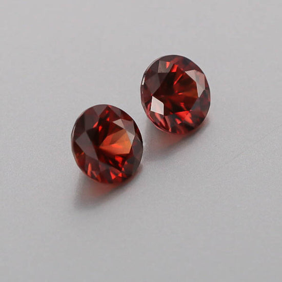 Natural Red Zircon Pair 6.72 Total Carats