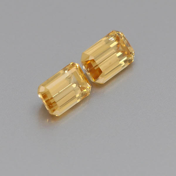 Natural Canary Garnet Pair 5.87 Total Carats