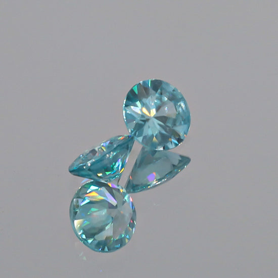 Natural Blue Zircon Pair 3.87 Total Carats