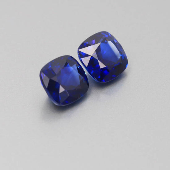 Natural Vivid Blue Sapphire Pair 10.50 Carats GRS Report Pending