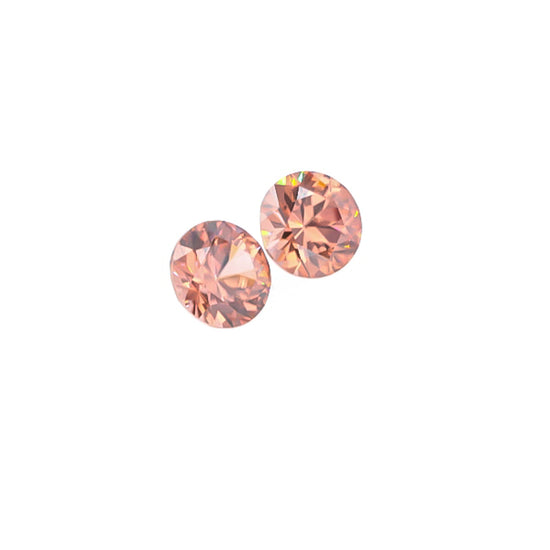 Natural Rose Zircon Pair 4.98 Total Carat Weight