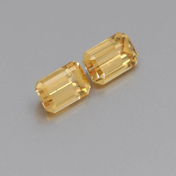 Natural Canary Garnet Pair 5.87 Total Carats