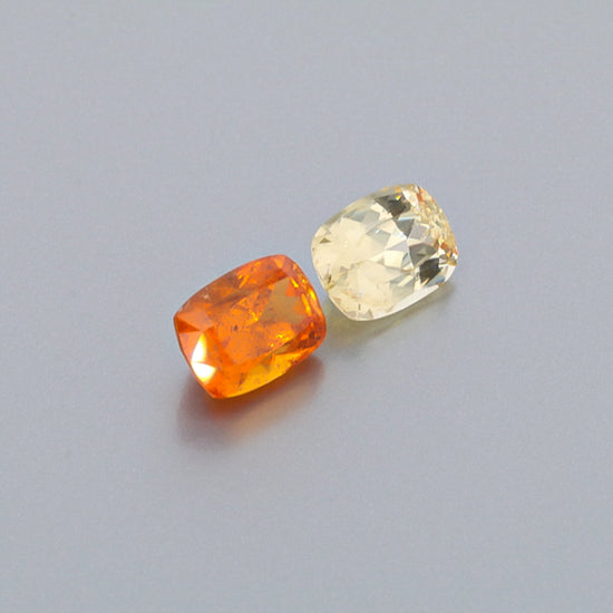 Natural Canary And Mandarine Garnet Pair 8.42 Carats
