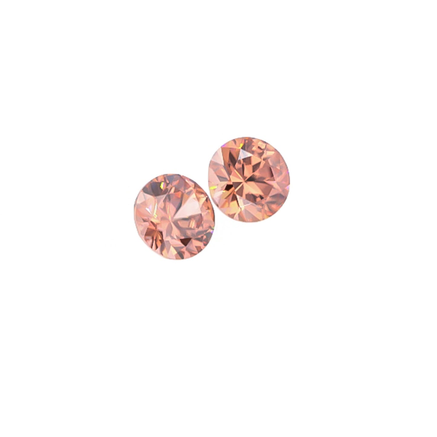 Natural Rose Zircon Pair 4.98 Total Carat Weight