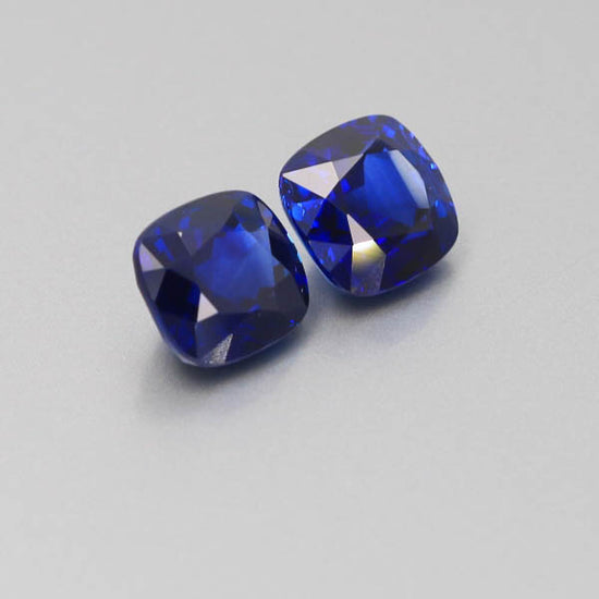 Natural Vivid Blue Sapphire Pair 10.50 Carats GRS Report Pending
