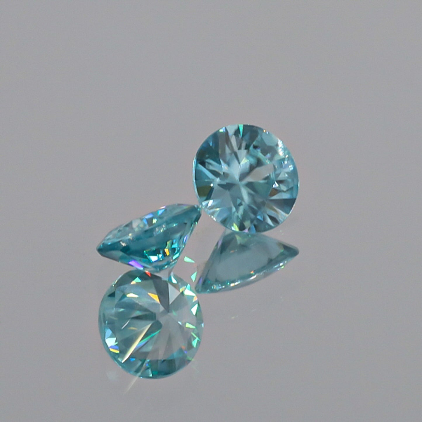 Natural Blue Zircon Pair 3.87 Total Carats