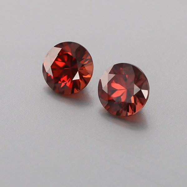 Natural Red Zircon Pair 6.72 Total Carats