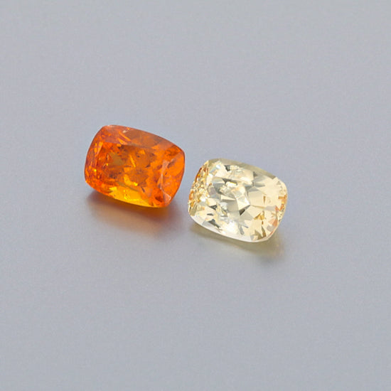 Natural Canary And Mandarine Garnet Pair 8.42 Carats