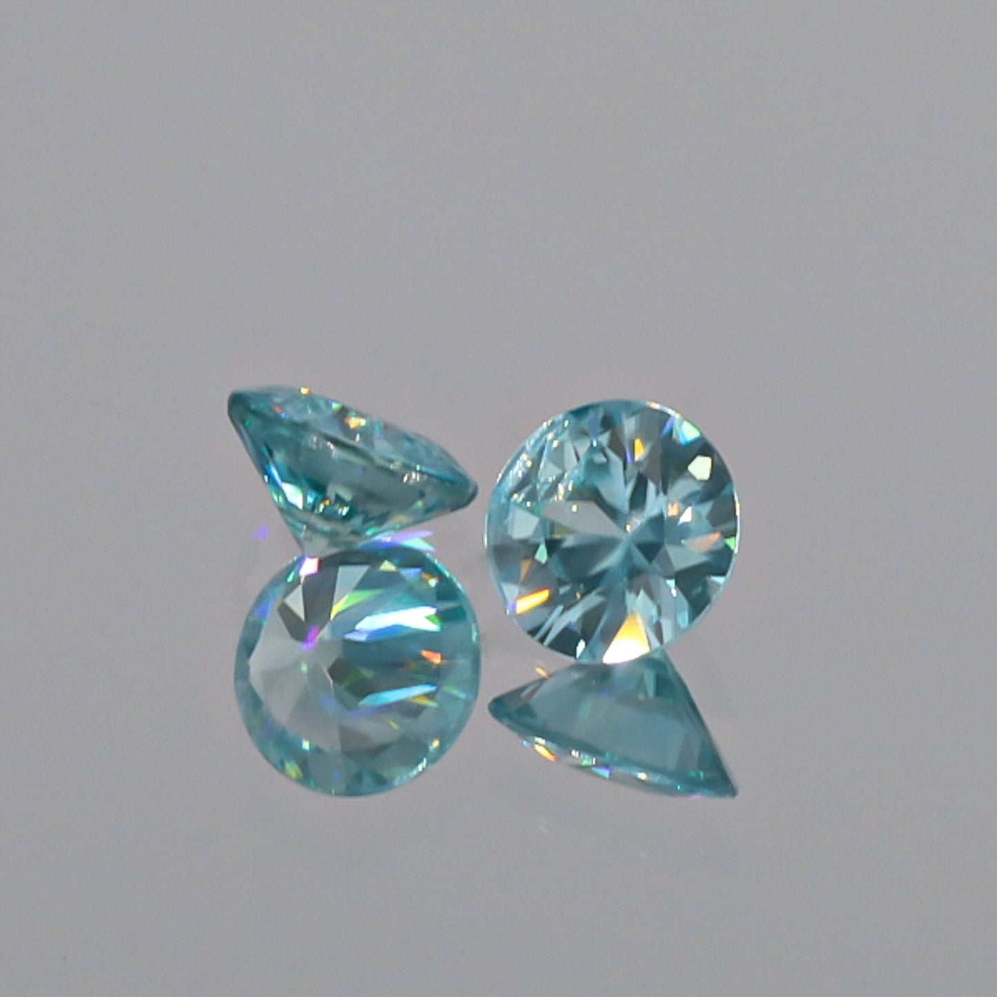 Natural Blue Zircon Pair 3.87 Total Carats