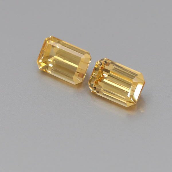 Natural Canary Garnet Pair 5.87 Total Carats