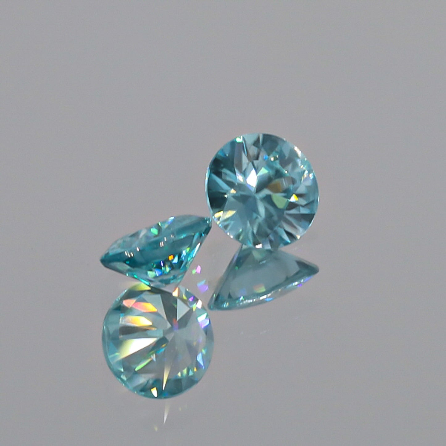 Natural Blue Zircon Pair 3.87 Total Carats