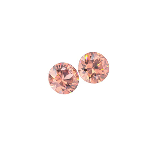 Natural Rose Zircon Pair 4.98 Total Carat Weight
