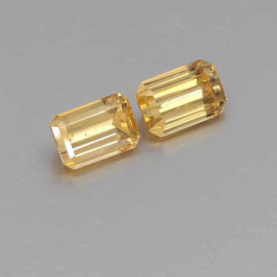Natural Canary Garnet Pair 5.87 Total Carats