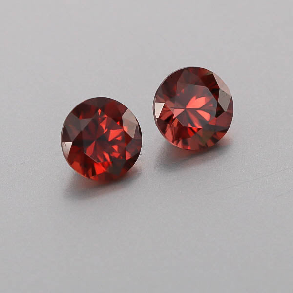 Natural Red Zircon Pair 6.72 Total Carats