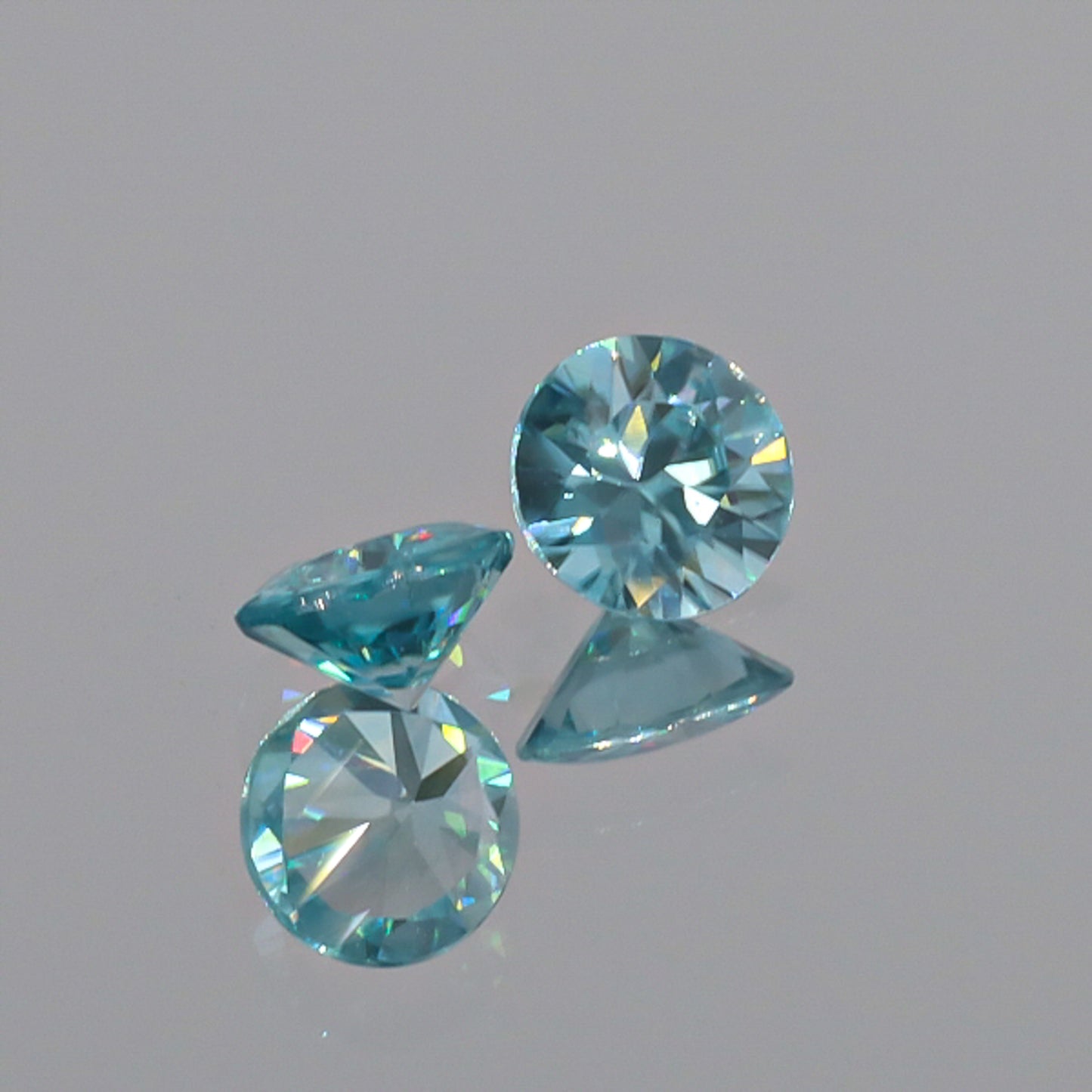 Natural Blue Zircon Pair 3.87 Total Carats