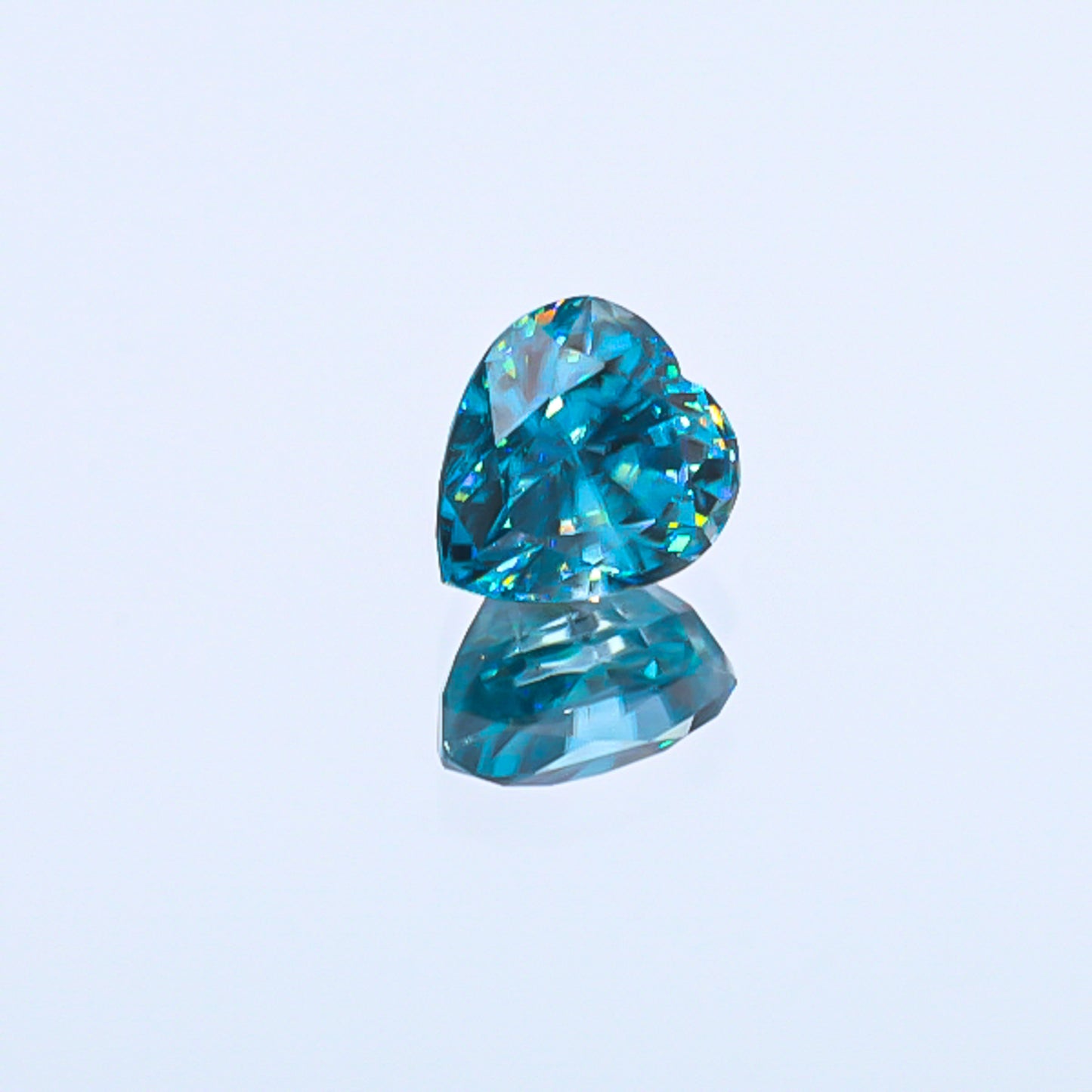Natural Blue Zircon Heart Shape 9.52 Carats