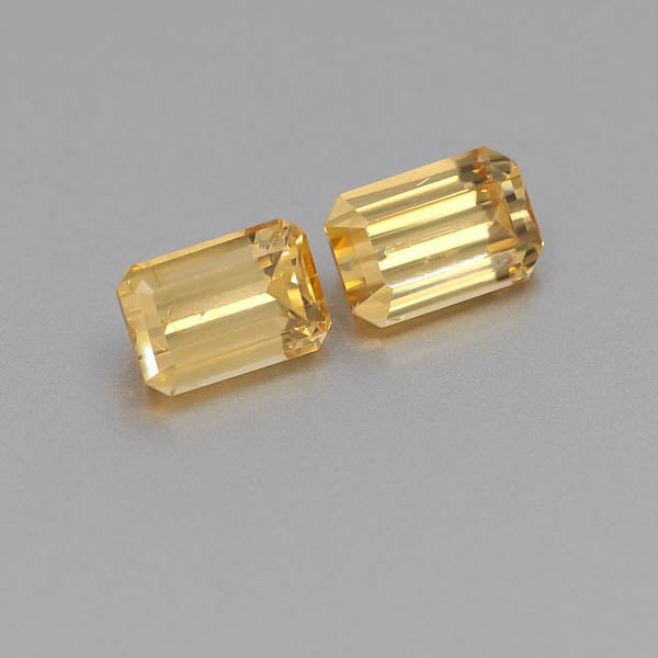 Natural Canary Garnet Pair 5.87 Total Carats
