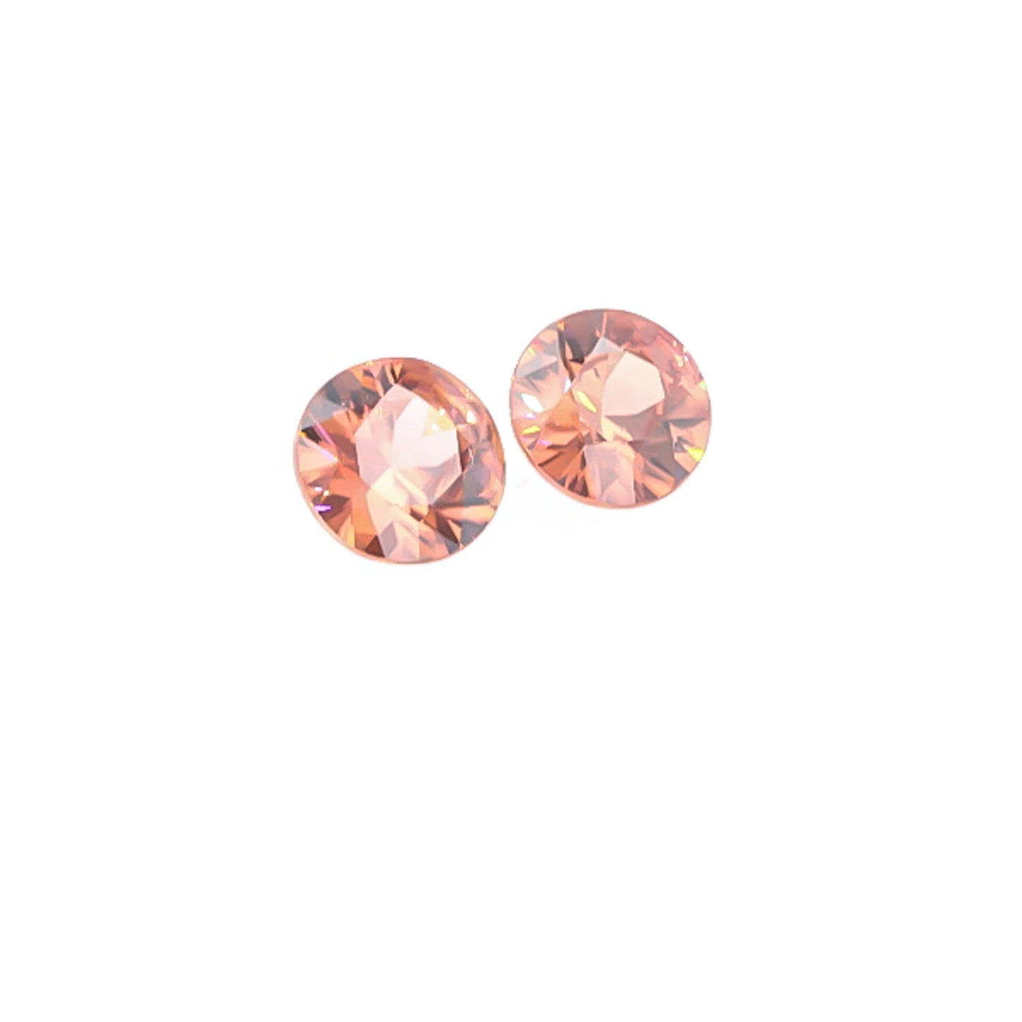 Natural Rose Zircon Pair 4.93 Total Carat Weight