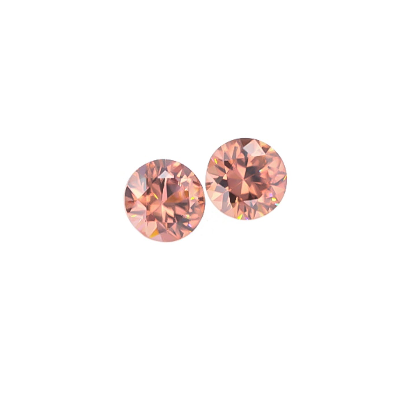 Natural Rose Zircon Pair 4.98 Total Carat Weight