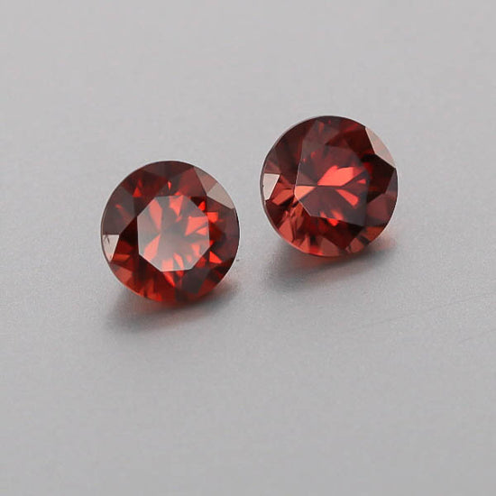 Natural Red Zircon Pair 6.72 Total Carats