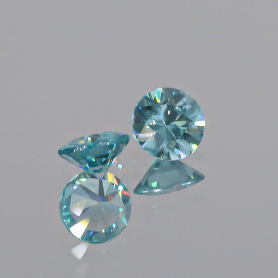 Natural Blue Zircon Pair 3.87 Total Carats