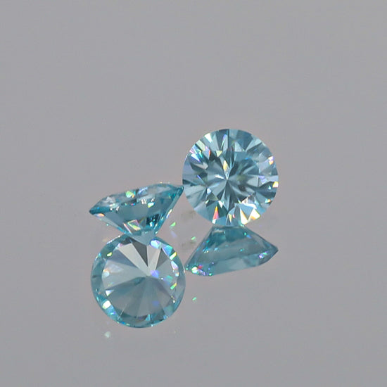 Natural Blue Zircon Pair 3.32 Total Carats