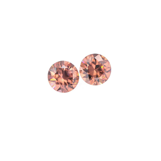 Natural Rose Zircon Pair 4.98 Total Carat Weight