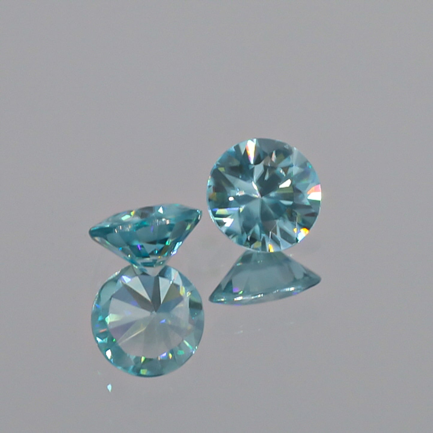 Natural Blue Zircon Pair 3.87 Total Carats