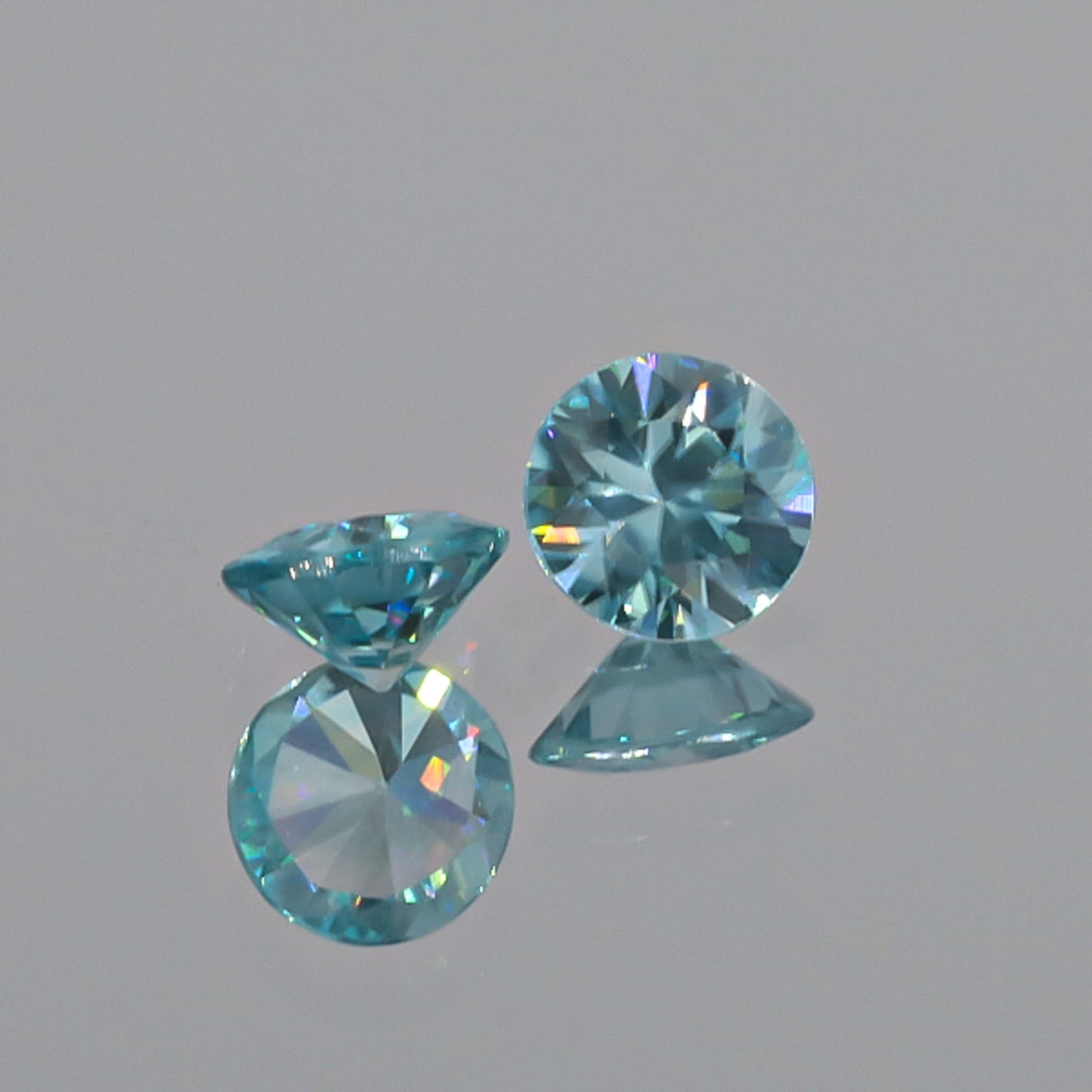 Natural Blue Zircon Pair 3.87 Total Carats