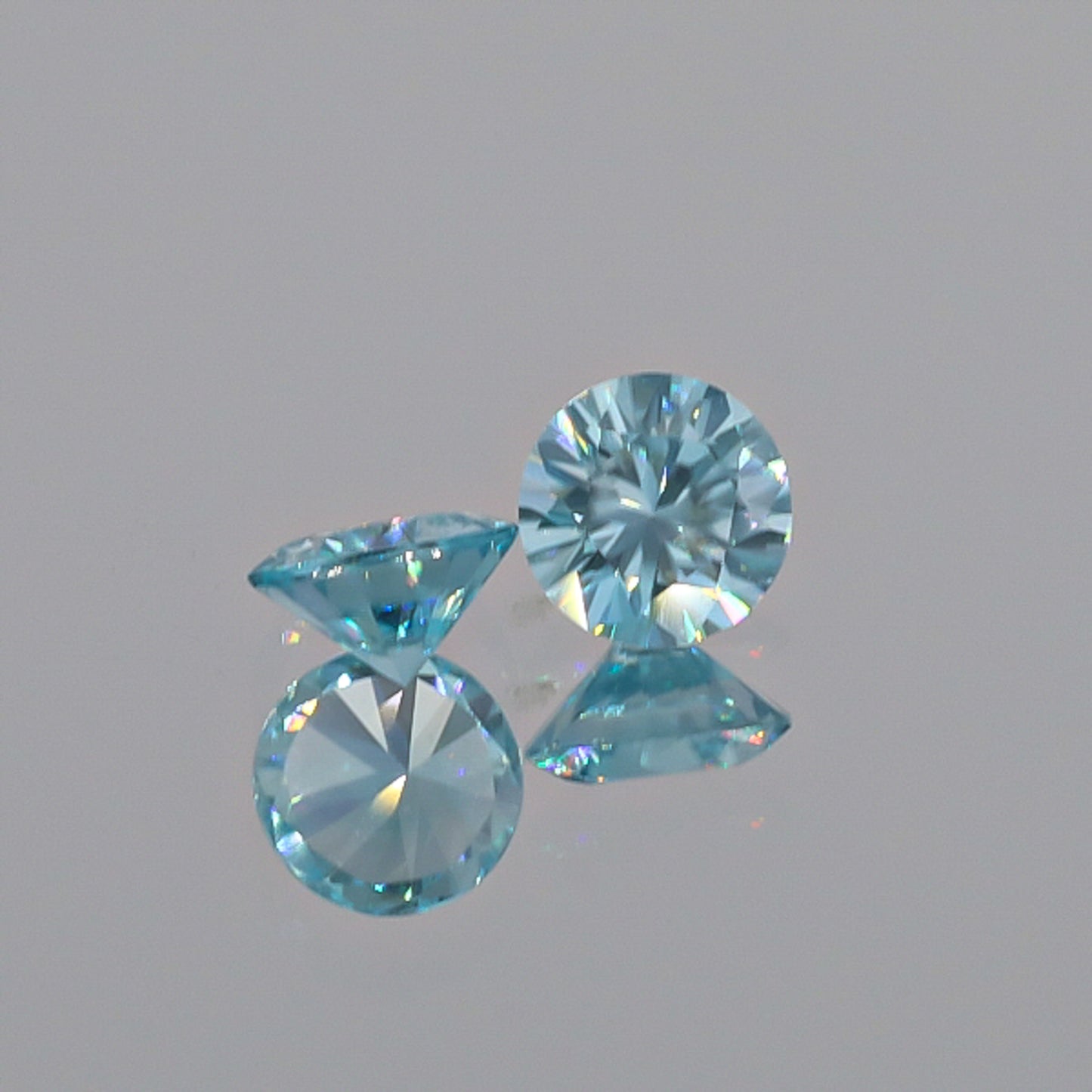 Natural Blue Zircon Pair 3.32 Total Carats