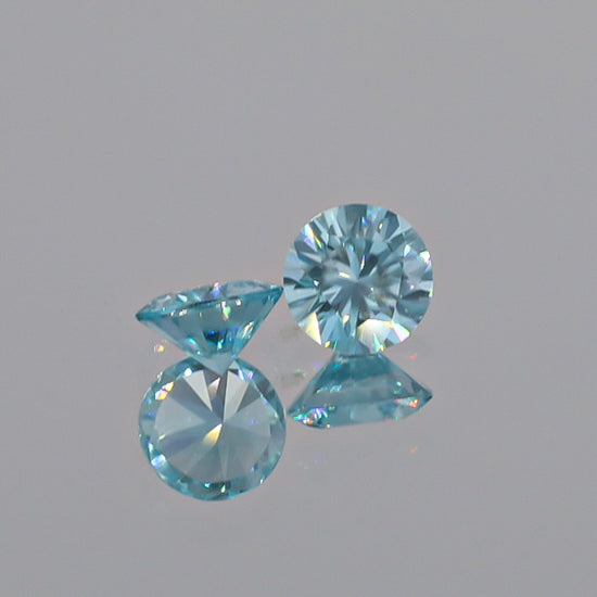 Natural Blue Zircon Pair 3.32 Total Carats
