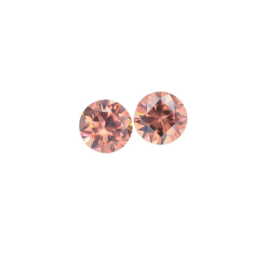 Natural Rose Zircon Pair 4.98 Total Carat Weight