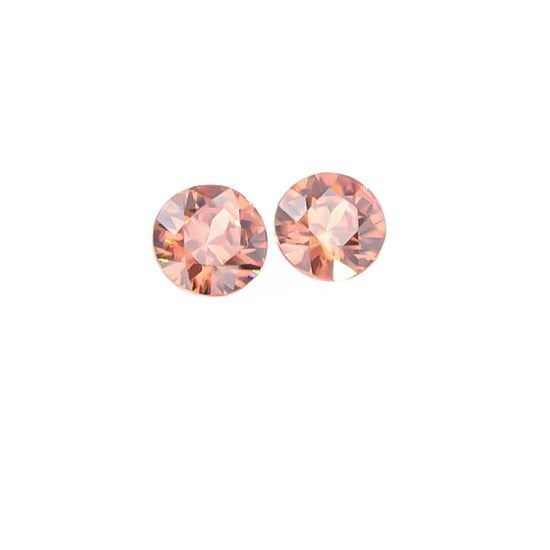 Natural Rose Zircon Pair 4.93 Total Carat Weight
