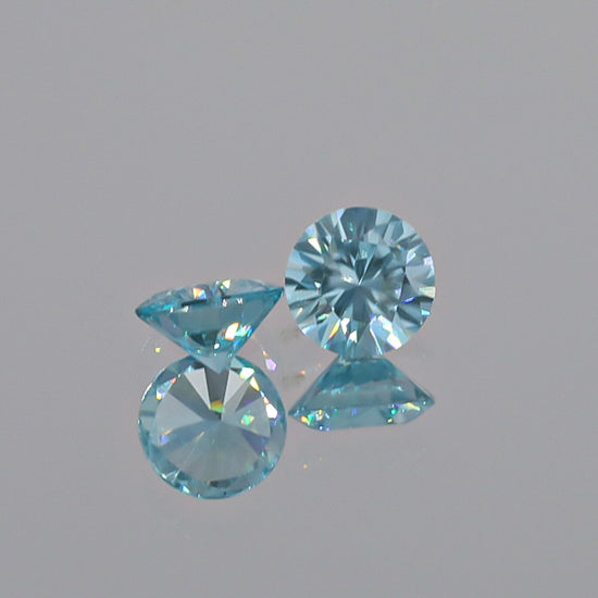 Natural Blue Zircon Pair 3.32 Total Carats