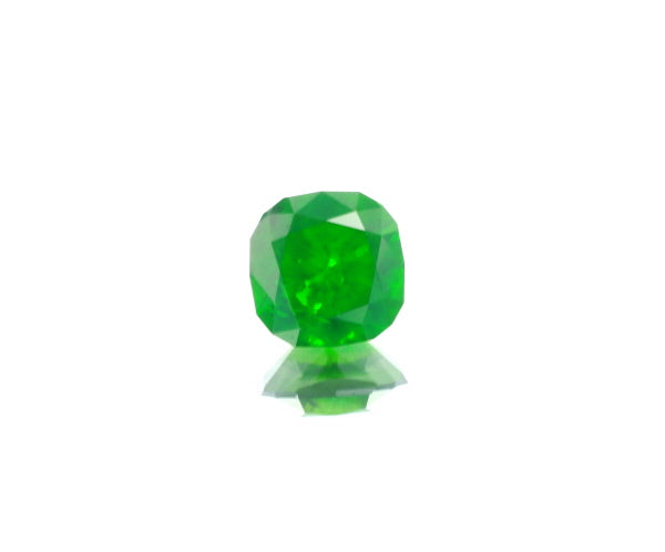 Natural Unheated Russian Demantoid Garnet with 'horse tail' inclusions Cushion shape 3.45ct With GIA Report
