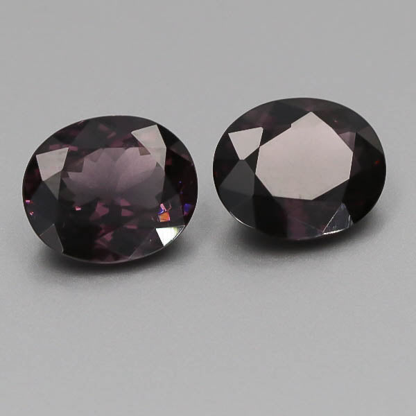 Natural Purple Spinel Pair 10.63 Total Carats