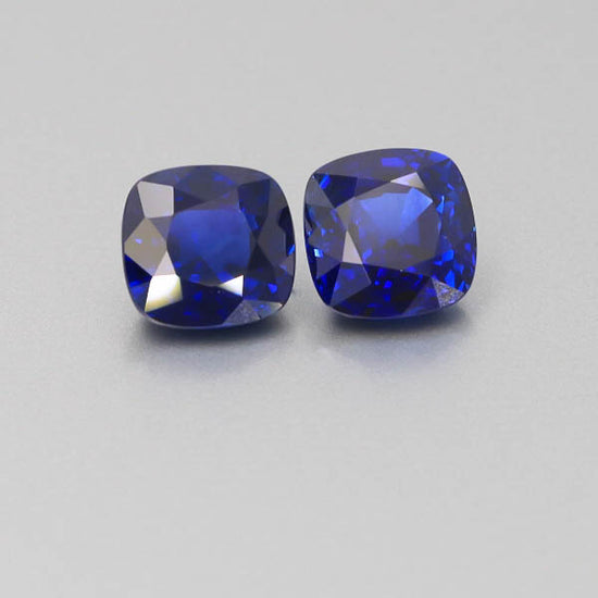 Natural Vivid Blue Sapphire Pair 10.50 Carats GRS Report Pending