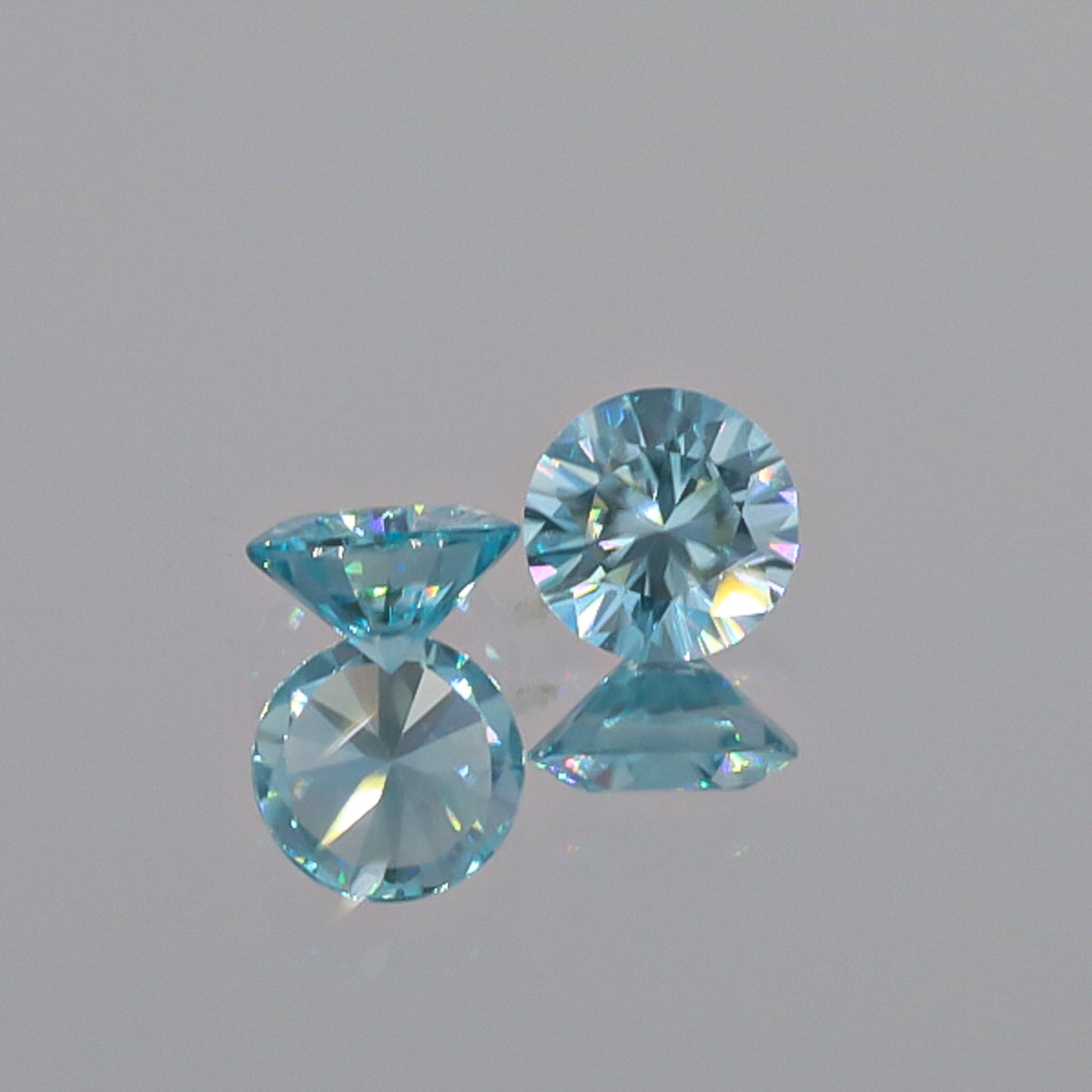 Natural Blue Zircon Pair 3.32 Total Carats