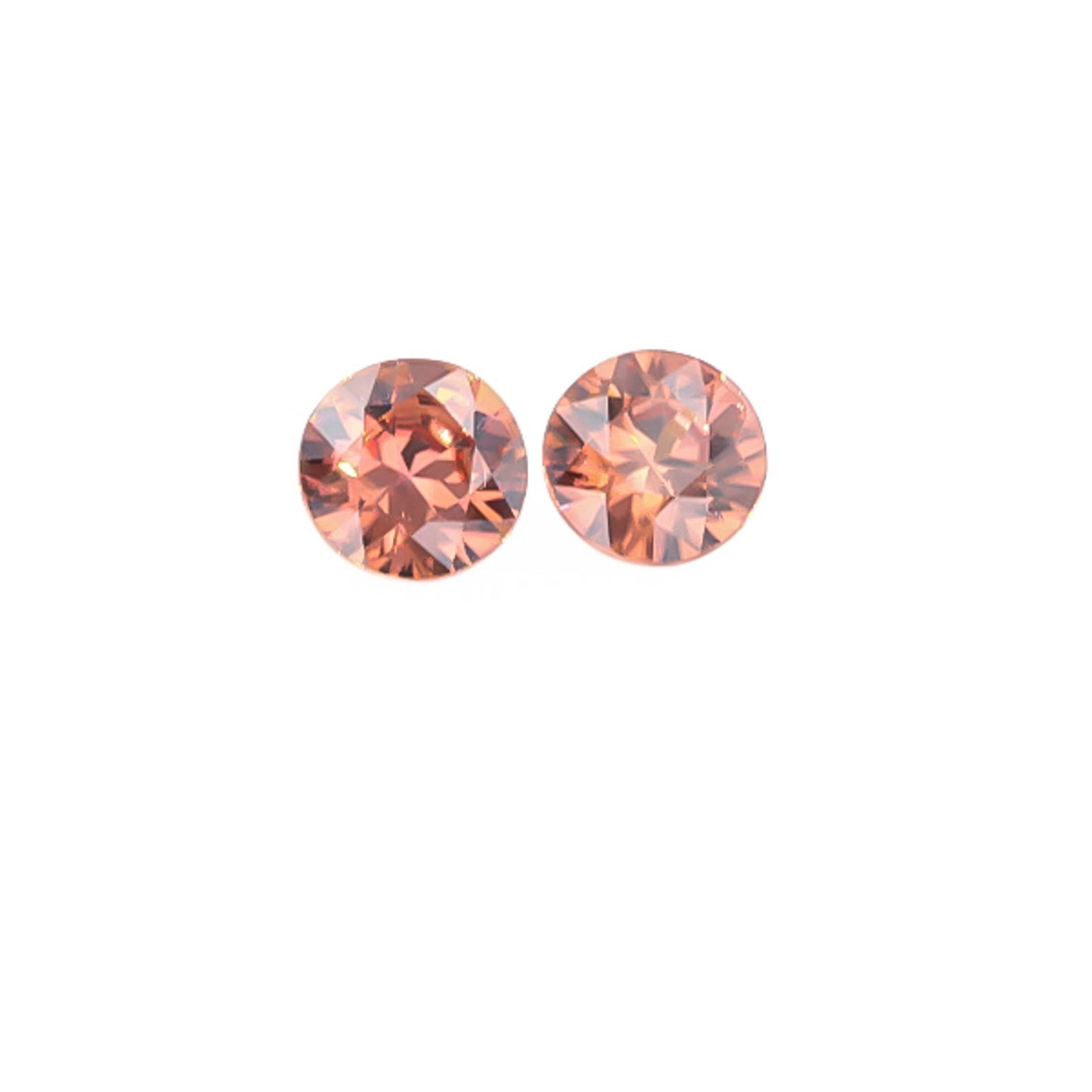Natural Rose Zircon Pair 4.93 Total Carat Weight