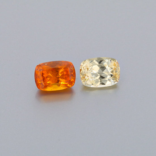 Natural Canary And Mandarine Garnet Pair 8.42 Carats